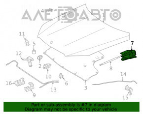 Bucla capotei dreapta Mercedes W167 GLE 350 450 20-23