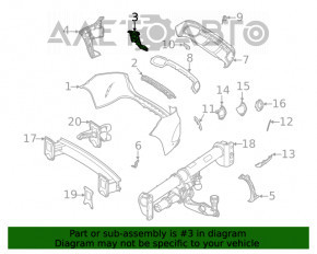 Suportul pentru bara spate sub stopul stâng Mercedes W167 GLE 350 450 20-23