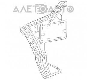 Крепление заднего бампера левое Mercedes W167 GLE 350 450 20-23