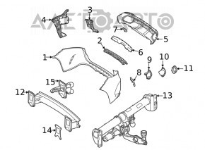 Suportul pentru bara spate dreapta Mercedes W167 GLE 350 450 20-23