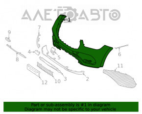 Bara fata goala Mercedes W167 GLE 350 450 20-23 lipseste un fragment, este indoita, suporturile sunt rupte