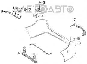 Suportul central al barei spate Mercedes W167 GLE 350 450 20-23