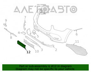 Placă de înmatriculare față Mercedes W167 GLE 350 450 20-23