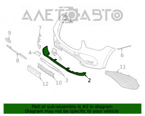 Губа переднего бампера Mercedes W167 GLE 350 450 20-23