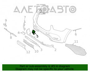 Capacul carligului de tractare al barei frontale Mercedes W167 GLE 350 450 20-23