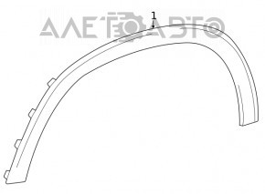 Capacul aripii din față stânga Mercedes W167 GLE 350 450 20-23 structură