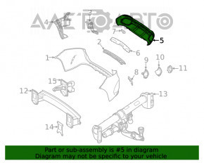 Buza bara spate Mercedes W167 GLE 350 450 20-23 fără carlig de remorcare nou OEM original.