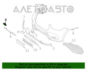 Grila de aerisire a bara fata stanga Mercedes W167 GLE 350 450 20-23