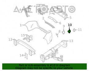 Capacul bumperului din spate dreapta jos Mercedes W167 GLE 350 450 20-23 nou original OEM