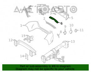 Накладка губы заднего бампера Mercedes W167 GLE 350 450 20-23 хром