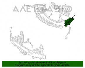 Кронштейн переднего бампера левый Mercedes W167 GLE 350 450 20-23