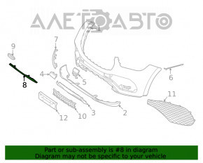 Нижняя решетка переднего бампера Mercedes W167 GLE 350 450 20-23