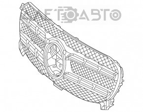 Grila radiatorului asamblată Mercedes W167 GLE 350 450 20-23 cu radar și cameră