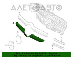 Grila radiatorului inferioara Mercedes W167 GLE 350 450 20-23 fara camera