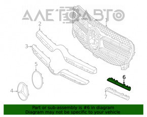 Grila radiatorului Molding dreapta sus Mercedes W167 GLE 350 450 20-23 crom