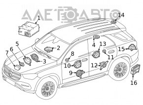 Магнитофон радио Mercedes W167 GLE 350 450 20-23