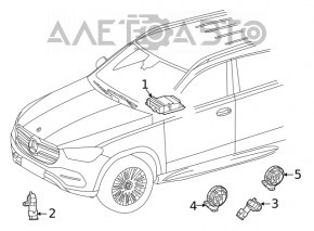 Modulul computerizat al airbag-urilor SRS pentru airbag-urile de siguranță Mercedes W167 GLE 350 450 21-23