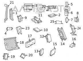 Amplificator de muzică Mercedes W167 GLE 350 450 20-23 Burmester