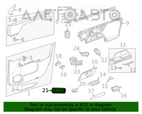 Controlul geamului electric din față stânga Mercedes W167 GLE 350 450 20-23 negru fără pliere automată a oglinzilor