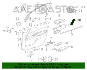 Controlul geamului electric din față stânga Mercedes W167 GLE 350 450 20-23 crom cu pliere automată a oglinzilor