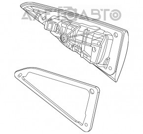 Lampa interioară pentru ușa din spate stânga a portbagajului Mercedes W167 GLE 350 450 20-23 zgârieturi