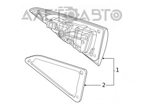 Lampa interioară pentru ușa din spate stânga a portbagajului Mercedes W167 GLE 350 450 20-23 zgârieturi