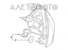 Lampa exterioară aripă dreapta Mercedes W167 GLE 350 450 20-23 zgâriată, ciobită