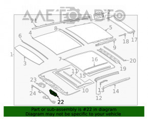 Motorul panoramic Mercedes W167 GLE 350 450 20-22 sticlă