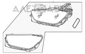 Фара передняя левая в сборе Mercedes W167 GLE 350 450 20-22 Multibeam LED с уплотнителем