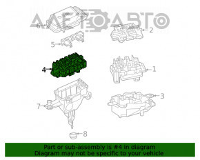 Blocul de siguranțe sub capotă Mercedes W167 GLE 350 450 20-23