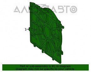 Difuzorul carcasei radiatorului asamblat Mercedes W167 GLE 350 450 20-23 850W