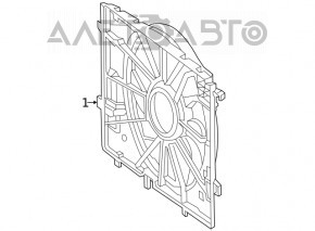 Difuzorul carcasei radiatorului asamblat Mercedes W167 GLE 350 450 20-23 850W