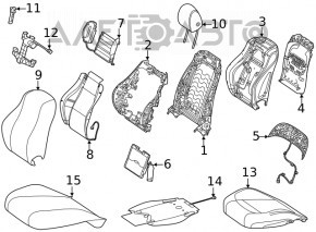 Водительское сидение Mercedes W167 GLE 350 450 20-23 с airbag, электро с памятью, подогрев, кожа бежевая