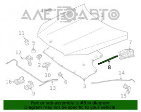 Amortizorul capotei dreapta Mercedes W167 GLE 350 450 20-23 defect de carcasă