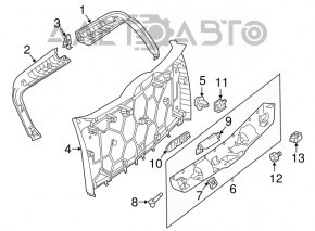 Кнопка закрытия двери багажника внутренняя Mercedes W167 GLE 350 450 20-23