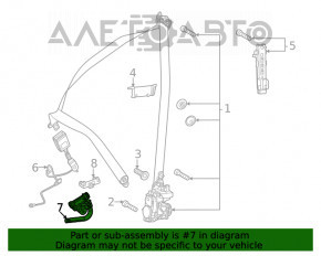 Натяжитель водительского ремня безопасности Mercedes W167 GLE 350 450 20-23