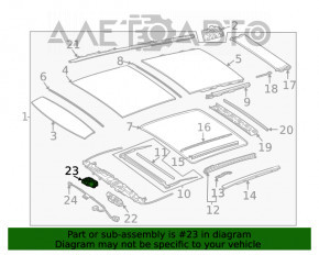 Мотор панорамы Mercedes W167 GLE 350 450 20-23 шторка