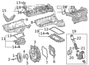 Corpul motorului electric al cutiei de viteze automate Mercedes W167 GLE 450 20-23