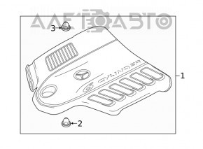 Накладка двигателя Mercedes W167 GLE 450 20-23 3.0h