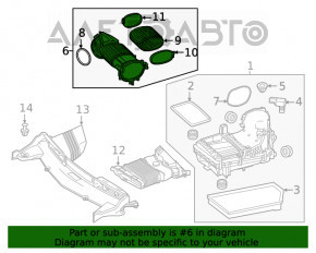 Conducta de aer pentru colectorul Mercedes W167 GLE 350 450 20-23