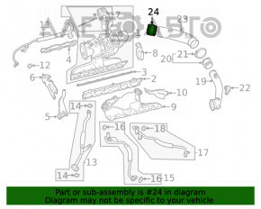 Патрубок на турбину четвертый Mercedes W167 GLE 450 20-23 3.0h резина