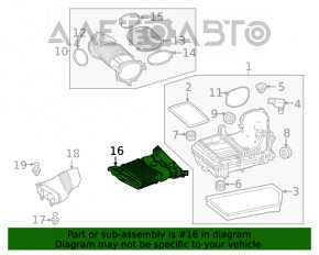 Receptor de aer stânga Mercedes W167 GLE 450 20-23 3.0h