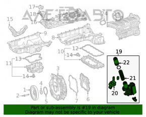 Corpul filtrului de ulei al motorului cu răcitor Mercedes W167 GLE 450 20-23 3.0h fără cană.