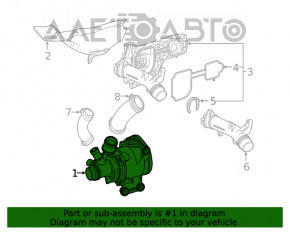 Помпа водяная Mercedes W167 GLE 450 20-23 3.0h