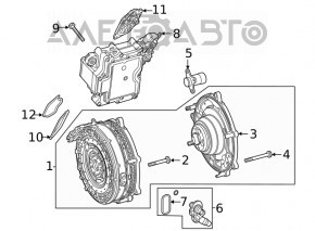 Montarea motorului electric al cutiei de viteze automate Mercedes W167 GLE 450 20-23