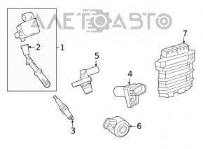 Катушка зажигания Mercedes W167 GLE 450 20-23 3.0h с прямым надсвечником OEM