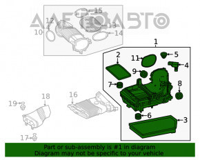 Корпус воздушного фильтра Mercedes W167 GLE 450 20-23 3.0h