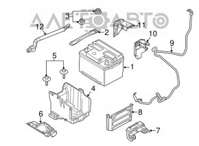 Clemă baterie plus Ford Fiesta 11-19