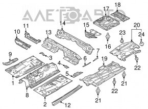 Protectie sub caroserie centru dreapta Mazda 3 14-18 BM nou original OEM