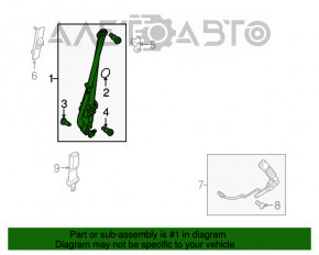 Centura de siguranță pentru șofer Ford Flex 09-12 bej